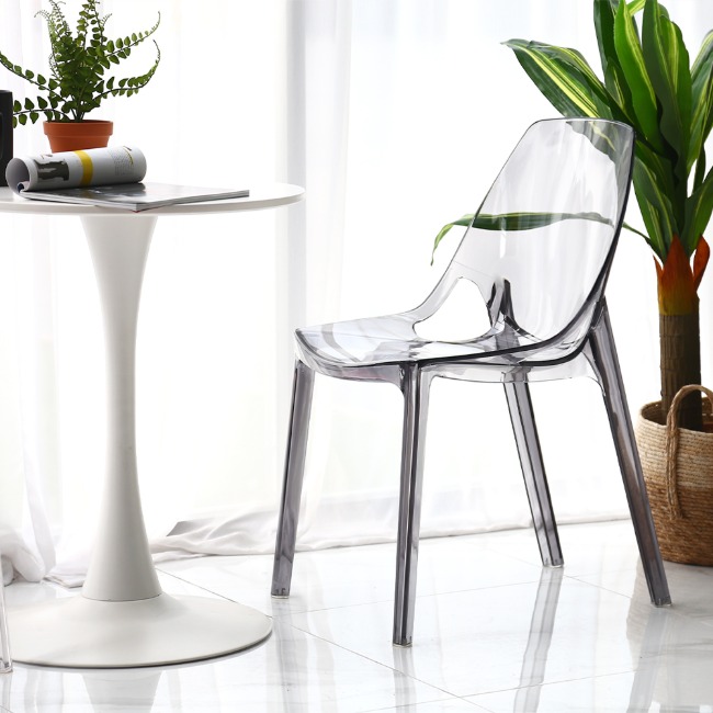 [B급]보울 카페 디자인 투명 플라스틱 의자