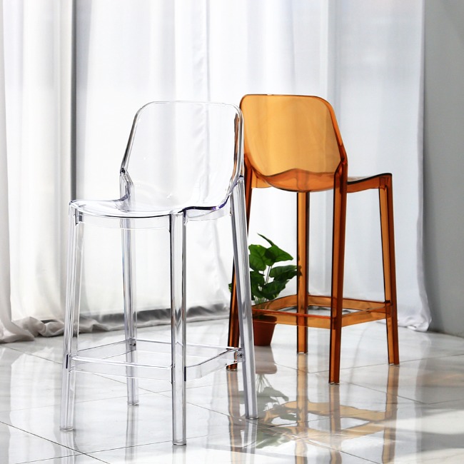 에이비퍼니쳐보울 카페 디자인 투명 홈바 의자 바체어
