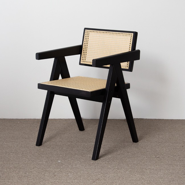 에이비퍼니쳐[리퍼브] 라트 쟌느 라탄 원목 인테리어 디자인 의자